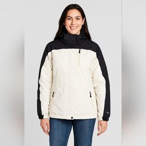 L.L. Bean TEK2 Insulated Ski Jacket White Black Women’s Small